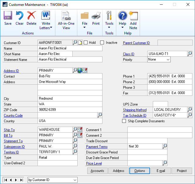 Dynamics GP & Customer Credit Limits