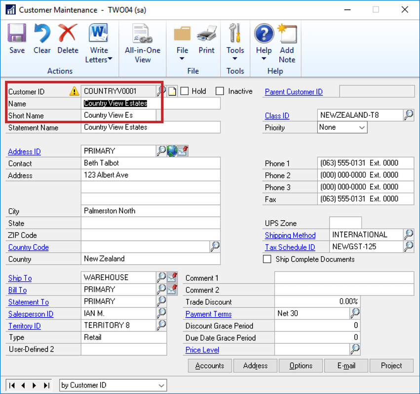 Dynamics GP & Customer Credit Limits