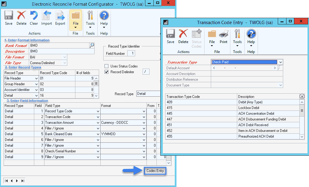 Electronic Bank Reconciliation