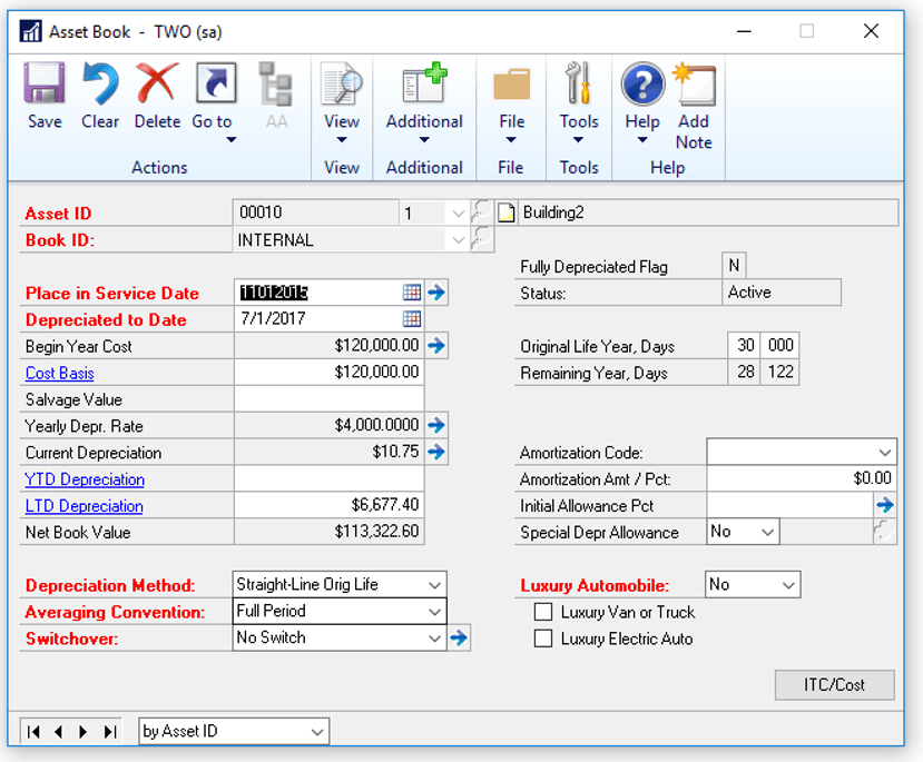 Fixed Assets module